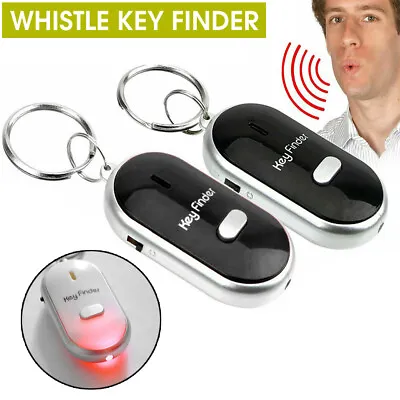 £2.10 • Buy 1-4x Whistle Lost Key Finder Locator Chain LED Sonic Torch Flashing Beeping