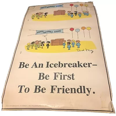 Positive Attitude Poster 1986 Ted Key Be An Icebreaker Friendly Comic Art Hazel • $10