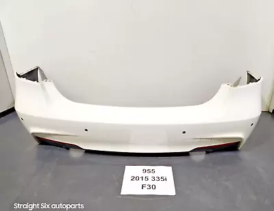 ✅ 12-18 OEM BMW F30 335i REAR Bumper Dual Exhaust Cover Trim M-SPORT White 300 • $299.95