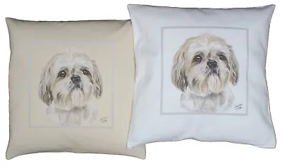 £15.99 • Buy Shih Tzu Breed Of Dog Cream Or White Cotton Cushion Cover & Zip WaggyDogz Design
