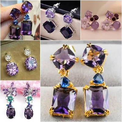 $3.54 • Buy Fashion 925 Silver Cubic Zirconia Drop Earrings For Women Jewelry Gifts A Pair