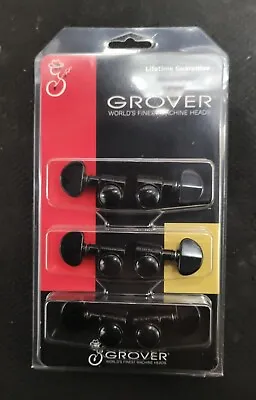 Grover 102BC  Original Rotomatic Tuners 3 +3 Black Chrome Finish Les Paul SG • $68.50
