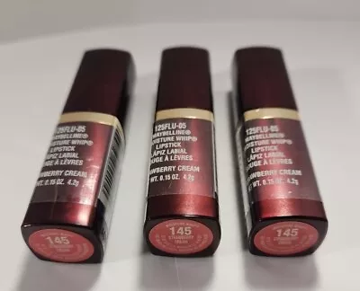 Lot Of 3 Maybelline Moisture Whip STRAWBERRY CREAM Discontinued NOS VINTAGE  • $29.99