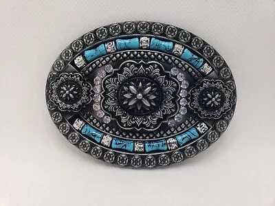 Native American Style Belt Buckle With Cutout Raised Accents Belt Buckle NEW • $12.95