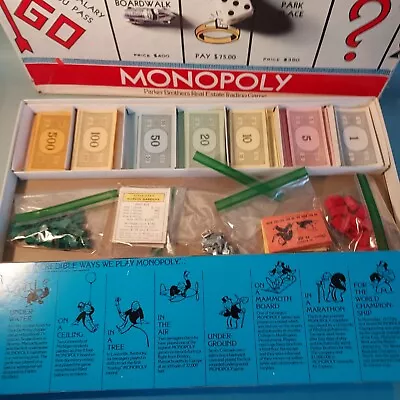 Vintage 1974 Monopoly Game Parker Brothers Excellent Condition 1974 AAA • $14.39