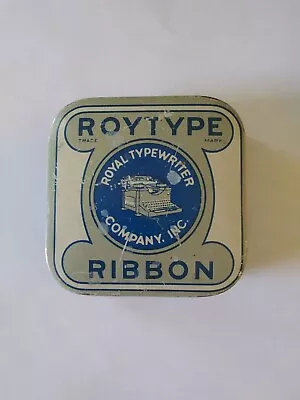 Vintage ROYTYPE RIBBON Typewriter Ribbon Tin Royal Typewriter Company Inc. • $12