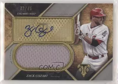 2017 Topps Triple Threads Unity Jumbo Relics Silver /75 Zack Cozart Auto • $8.88