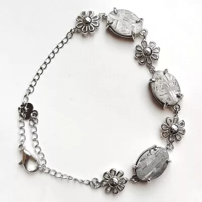 Iron Meteorite Inlaid Bracelet Muonionalusta Natural Meteorite Bracelet Jewelry • $96.98