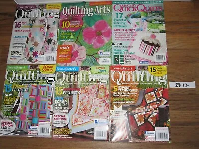 $16.99 • Buy Lot Of 6 McCalls Fons & Porter’s~Love Of Quilting ARTS Magazine 2012