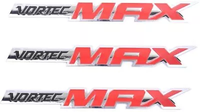 3x Vortec Max Emblem Badge For 06-09 Silverado Truck 6.0 Liter Chrome Red • $20.39