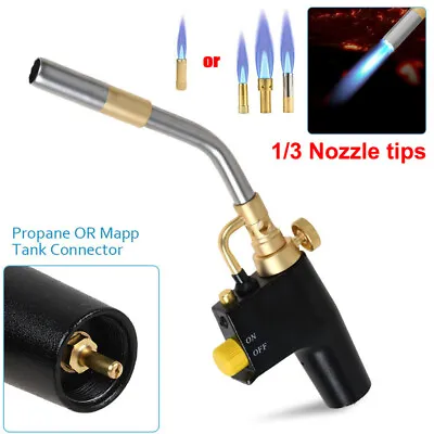 High Intensity Map Mapp Propane Torch Head Trigger Start Welding Torch + Nozzle • $32