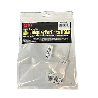 QVS  Mini Displayport To Uhd Hdmi Adapter Video Converter Mac/pc 6 Inch - • $12.99