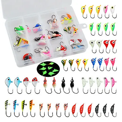 Ice Fishing Jigs Winter Ice Fishing Lures Jigs Head Hooks Ice Fishing Hooks Kit  • $19.99