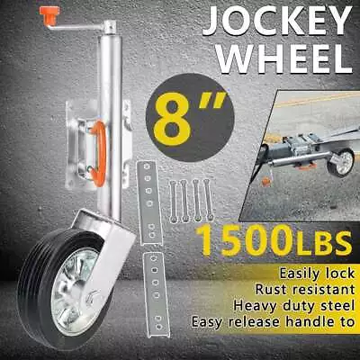 8  Trailer Jockey Wheel Swivel Swing Up 1500LBS U Bolts Trailer Caravan Boat AU • $84.95