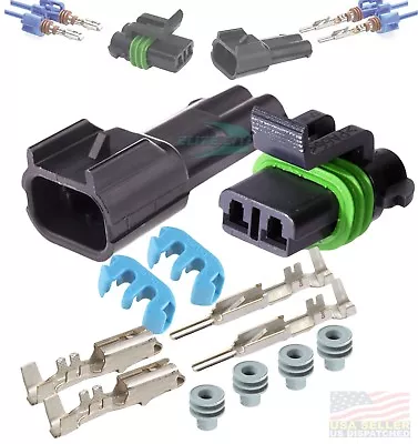 Delphi Metri-Pack 280 Series 2-Conductor Connector W/12-14 AWG Sealed Set • $9.99