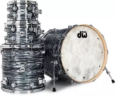 DW Collector's Series FinishPly Shell Pack - 4-piece - Black Oyster • $4640.25