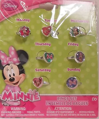 Jewelry Ring Set DISNEY MINNIE MOUSE 7 Pack Party Favor Supplies • $3.95