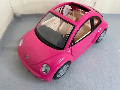 Vintage 2000 Mattel Barbie Volkswagen Beetle Bug Hot Pink Car • $22.99