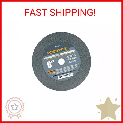 POWERTEC 15520 Bench And Pedestal Grinding Wheels 6 Inch X 3/4 Inch 1/2 Arbor • $18.72