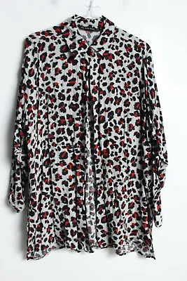 Zara Womens Leopard Print Shirt - Size M Medium (v-y3) • £4.99