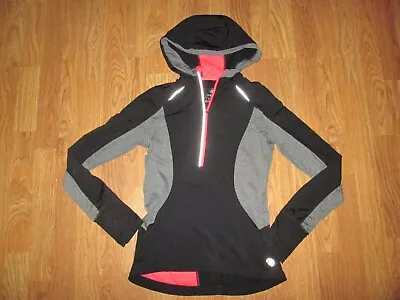 Womens MPG Athletic Hooded Reflective Quarter Zip Shirt S Sm • $8.99