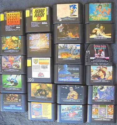 Original SEGA Mega Drive  Megadrive Game Cartridges PAL - Cleaned And Tested VGC • $14.99