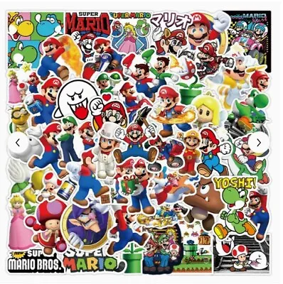 £3.99 • Buy 50 X Super Mario Bros Stickers Books Laptop Party School Bags Bottle Travel