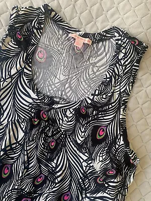 Matthew Williamson For H&M Black And White Peacock Women's Tank Top Size L • $30