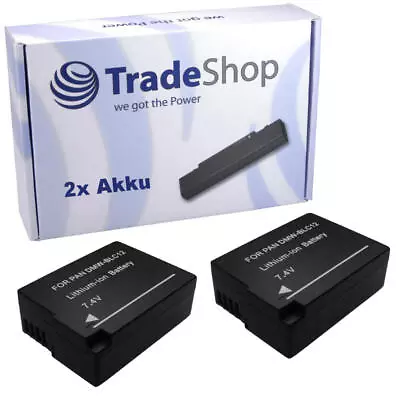 2x Trade-Shop Battery 7.4V For Panasonic Lumix DMC-FZ1000 II / DMC-G70 DMC-FZ300 • £37.22