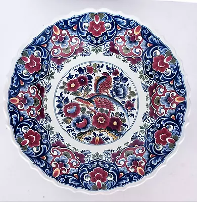 Delft Xl Wallplate Multicolor Polychrome 14.6 Inches Hand-painted Excellent • $110