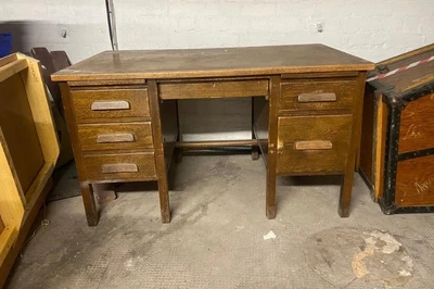 £40 • Buy Old Teachers Table. Solid Wood And Heavy.  Definitely Worth A Lot More