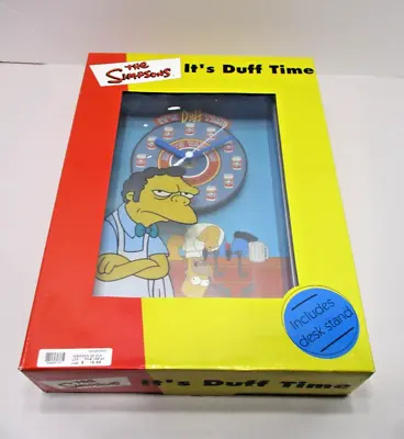 MIB Vintage The Simpsons  It's Duff Time  Moe's Tavern 2003 Boxed Bar Clock RARE • $29.99