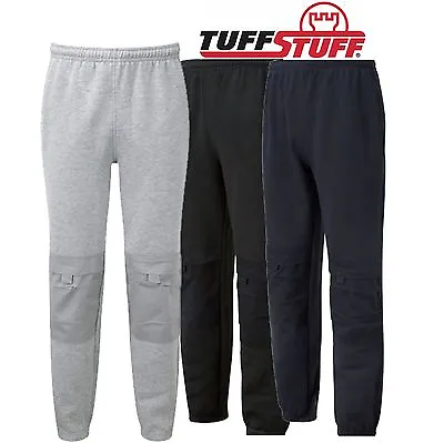 Mens TUFFSTUFF Comfort Work Pants Joggers With Knee Pad Pockets Jogging Bottoms • £17.99