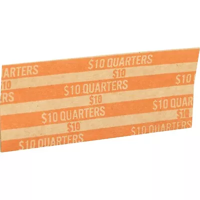 Sparco Coin Wrapper 60 Lb. Quarters 10.00 1000/PK Orange TCW25 • $24.28