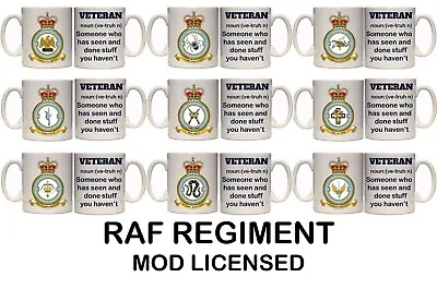 ROYAL AIR FORCE RAF REGIMENT MILITARY VETERAN 11oz-15oz MUG (MI48) SQUADRON • £8.99
