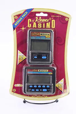 Vegas Casino Blackjack & Poker Hand Held Games Manley Toy Quest New Sealed • $12.99