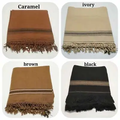 Afghan Patoo Handmade Warm Sawati Wool Solid Pashtun Shawl Scarf Wrap Mens Women • $36.51