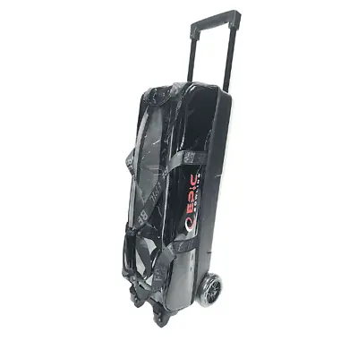 Epic 3 Ball Flash Triple Tote Deluxe Black Clear Top Bowling Bag • $129.95