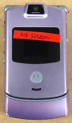 Motorola RAZR V3m - Pink And Silver ( Verizon ) Very Rare Flip Phone • $18.69