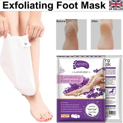 Exfoliating Foot Mask Dead Skin Callus Remover Peel Foot Sock Mask For Men Women • £3.89
