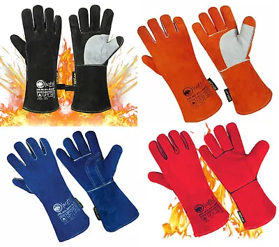 £7.89 • Buy Welding Gloves Extreme Heat & Spark Fire Resistant BBQ, TIG, MIG Thermal Gloves