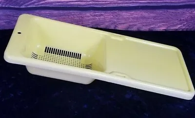 Rubbermaid Vintage 80s Yellow Cutting Washing Rinsing Sink Board Party Plan Item • $30