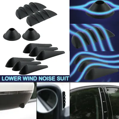 $7.69 • Buy 10Pcs Black Universal Car Wind Noise Reduction Lowering Fins Fairing Body Kit