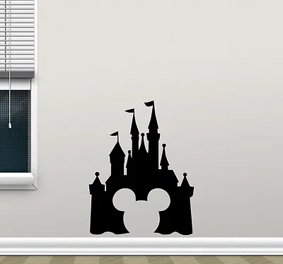 Disney Castle Mickey Mouse Wall Decal Vinyl Sticker Nursery Poster Decor 170crt • $29.97