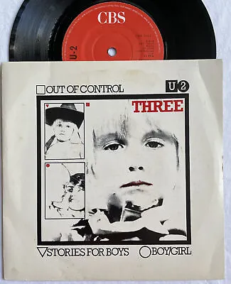 U2 -Out Of Control/Three- Rare Irish Red & White CBS Label 7” With Pic. Sleeve • $211.67