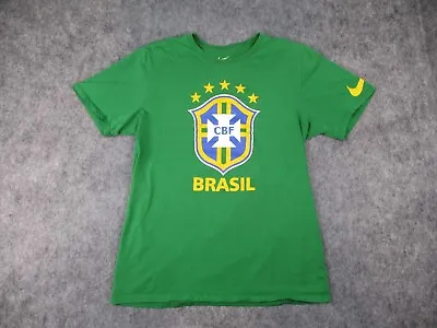 $11.99 • Buy Brazil Soccer Shirt Mens Large Green Nike National Team Short Sleeve T Football