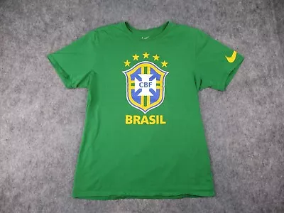 $11.99 • Buy Brazil Soccer Shirt Mens Large Green Nike National Team Short Sleeve T Football