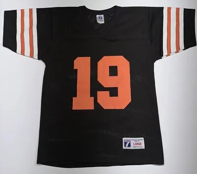 Vintage Jersey 19 NFL Cleveland Browns Logo 7 Kids Large AAFC Game Champions USA • $22.89