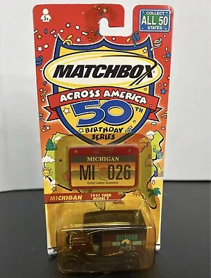 Matchbox 2001 Across America 50th Birthday Series Michigan 1921 Ford Model T New • $4.90