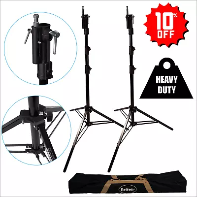 2 PACK - TriMax 9 Ft Heavy Duty Thick Steel Stand Wind Resistant 3 Sec. 2 Ris. • $85.49